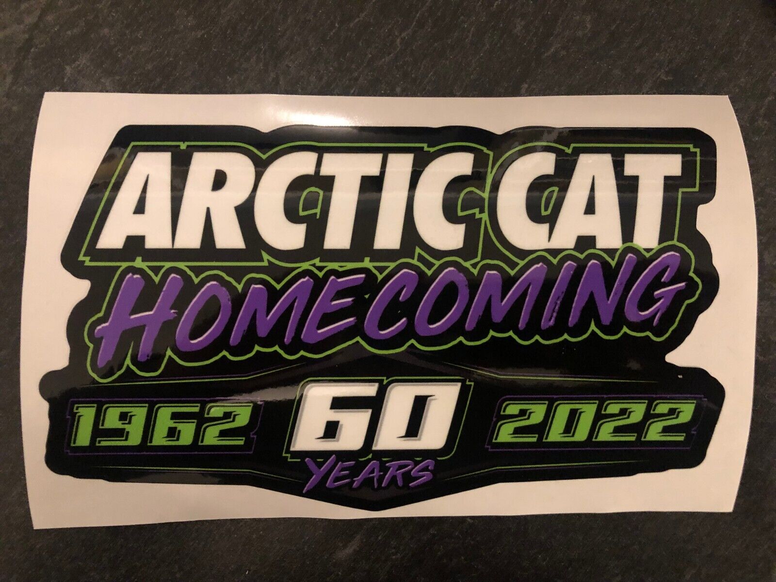 Arctic Cat snowmobile sticker decal 60th Anniversary homecoming