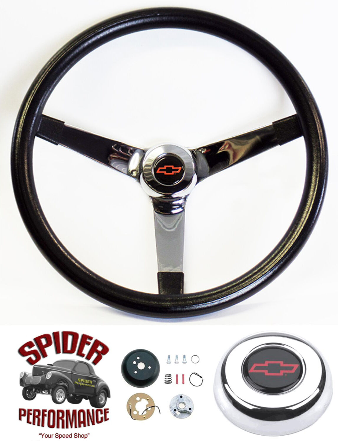 1953-1954 BEL AIR 150 210 steering wheel Red Bowtie 14 3/4