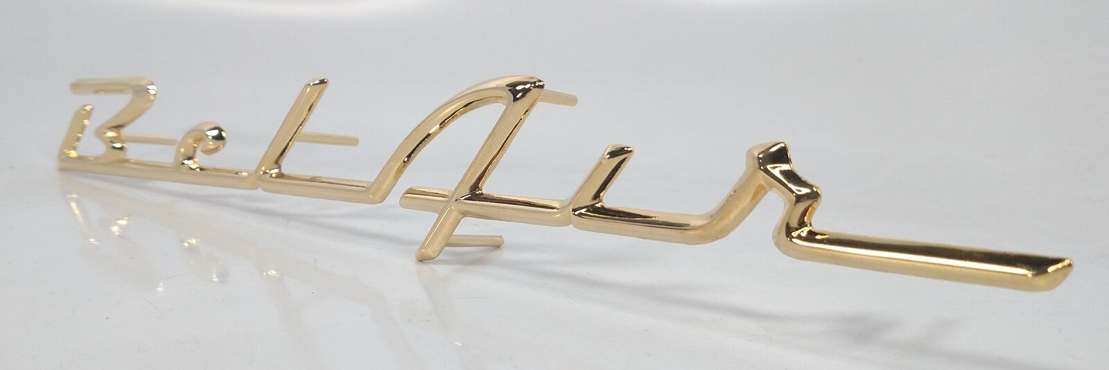 Bel Air Gold Quarter Panel Script Emblem for 1957 Chevy Rear Side Fender