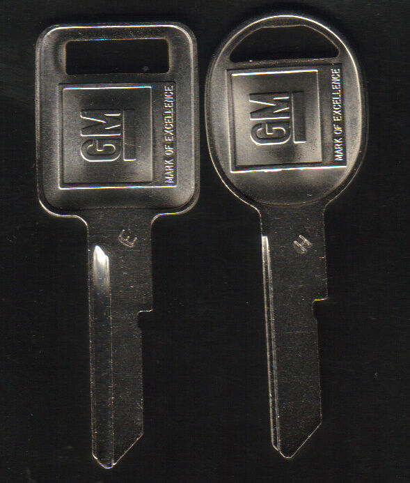 GM 2 1969 1973 1977 1981 Logo Key Blanks