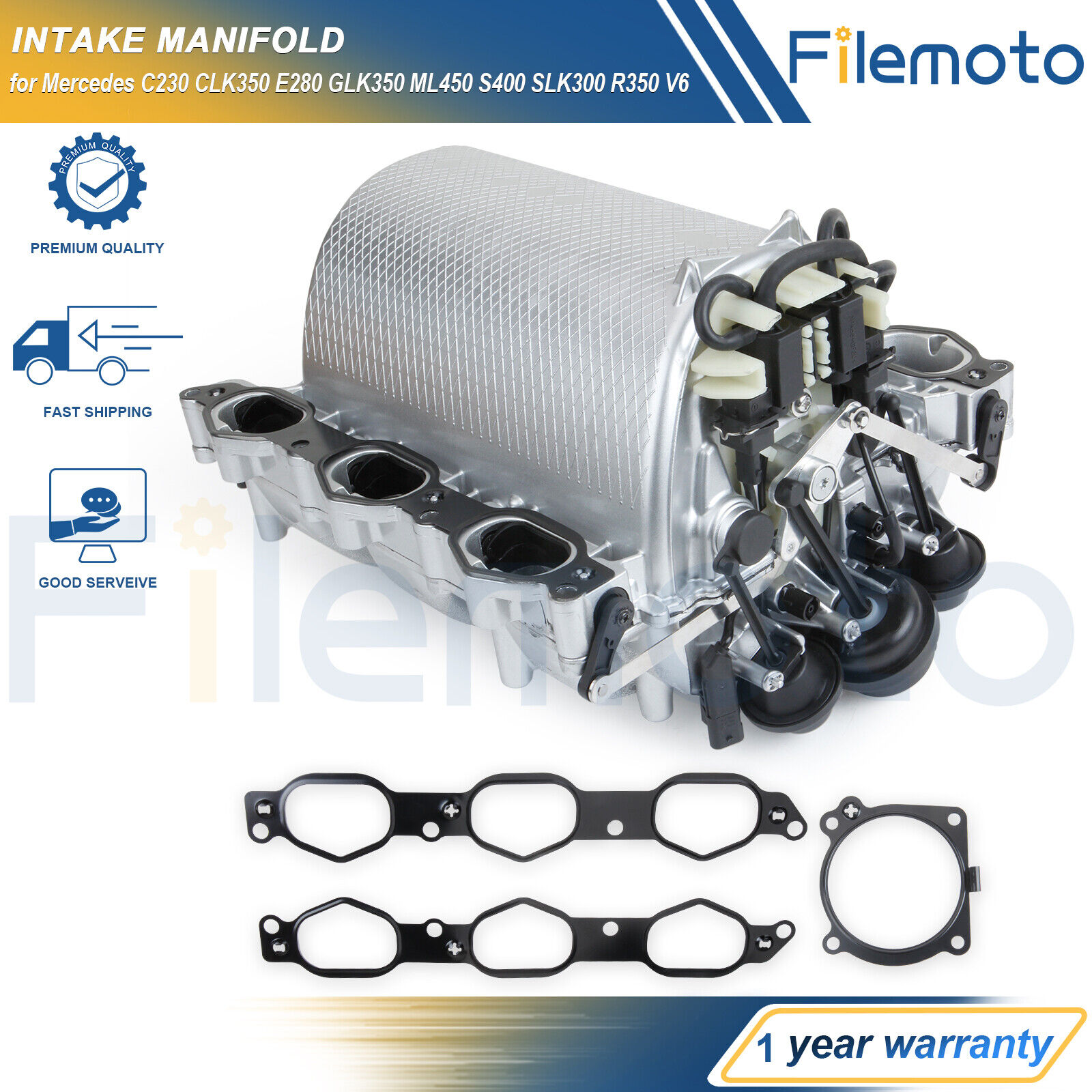 Intake Manifold for Mercedes C230 CLK350 E280 GLK350 ML450 S400 SLK300 R350 V6