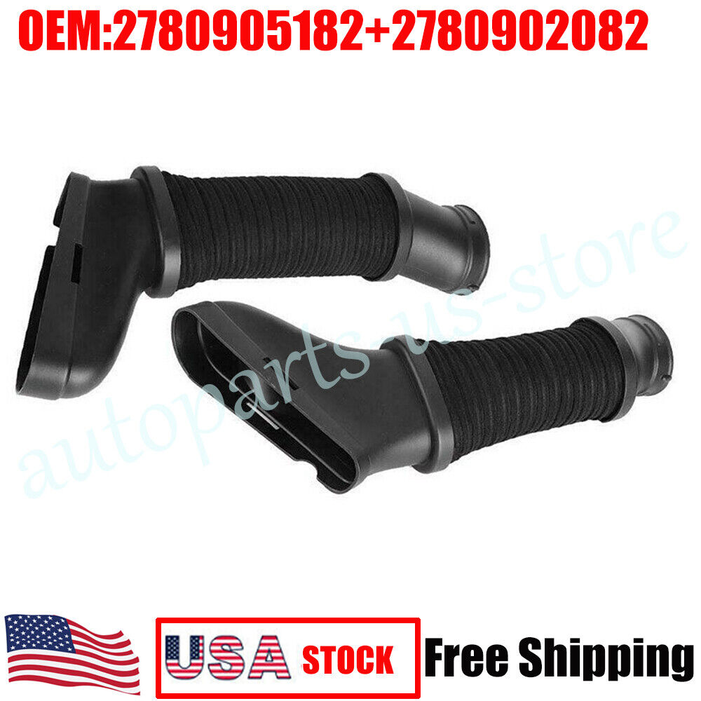 2X  L&R Air Cleaner intake Duct Hose For Mercedes-Benz E550 Cls550 E63 AMG