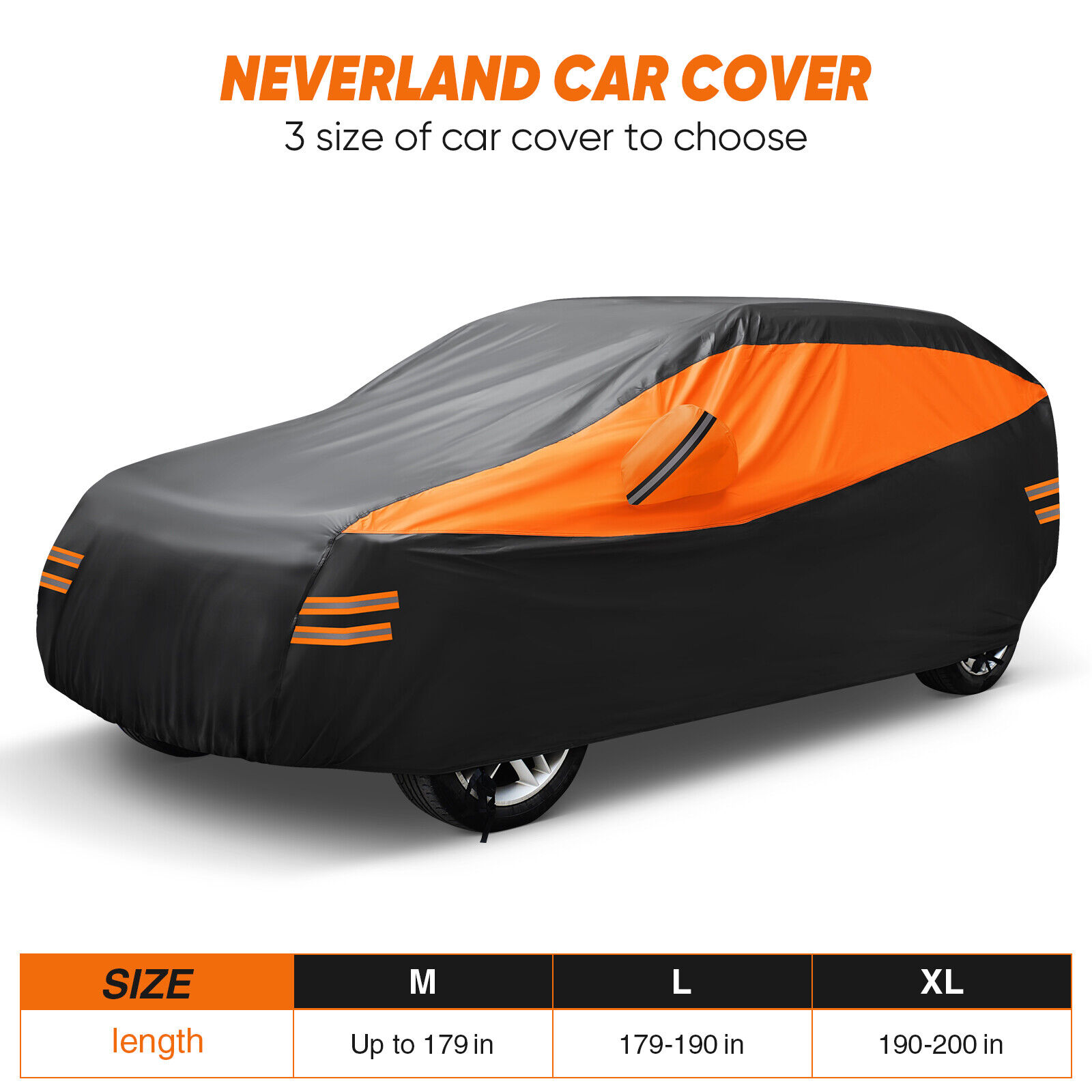 SUV Covers Waterproof UV Rain All-Weather PEVA Cotton Reflective Secure Fit SUV