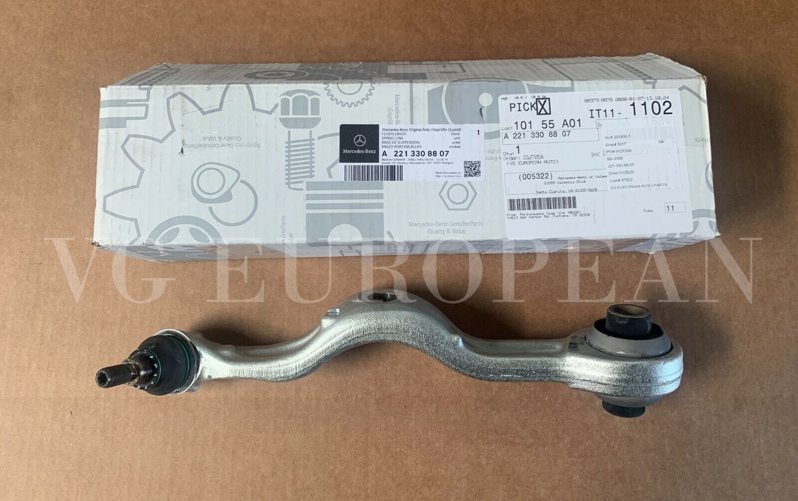 Mercedes-Benz W221 S-Class Genuine Right Side Lower Control Arm S550 S63 S65 AMG