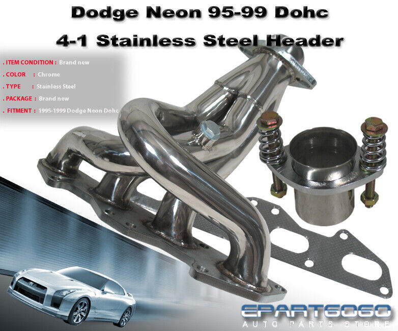 For 95-99 Dodge Neon R/T 2.0L DOHC Stainless Steel 4-1 Exhaust Header Manifold