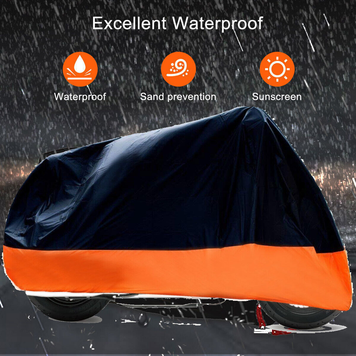 3XL Motorcycle Bike Cover Waterproof For  Outdoor Rain Dust Large