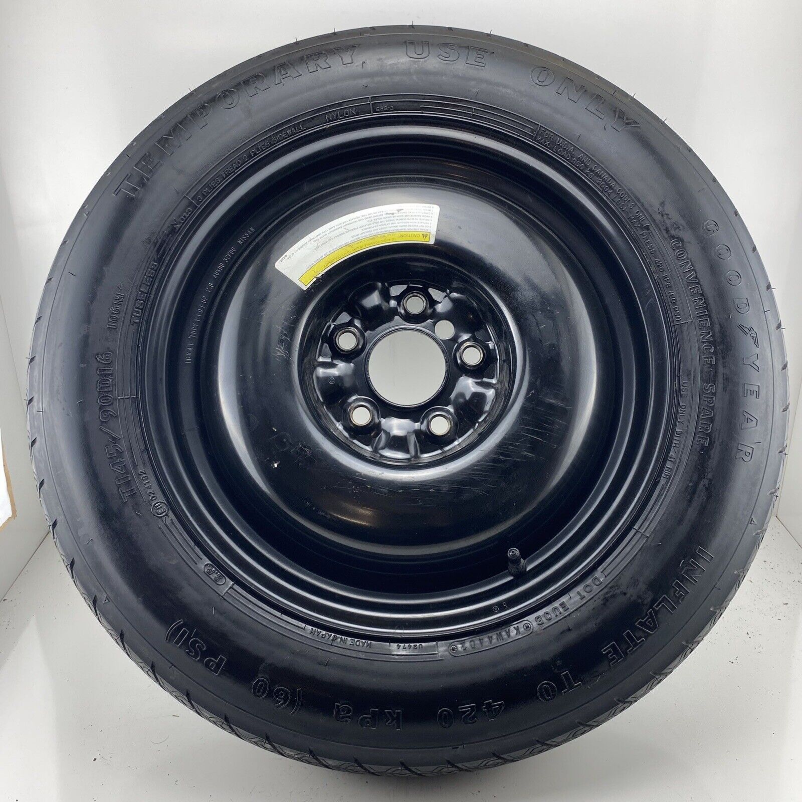 2003-2006 Infiniti G35 Spare Tire Donut Emergency Compact Wheel T145/90D16 OEM