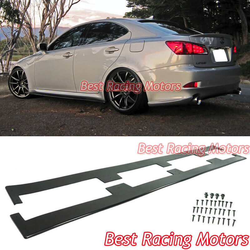 For 2006-2013 IS250 IS350 Bottom Line Style Side Skirt Extensions (Urethane)