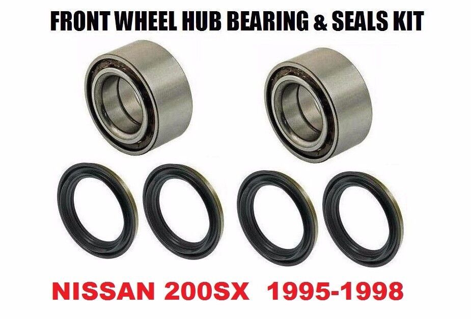 Fits:Nissan 200SX Front Wheel Hub Bearings & Seals 95-98 SET OF TWO
