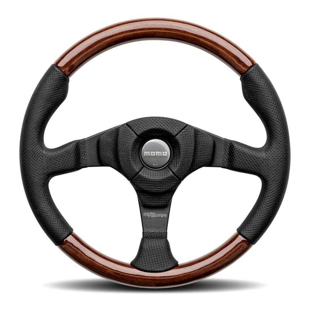 MOMO Steering Wheel Leather Wood DARK FIGHTER WOOD 350MM 100% Genuine MOMO