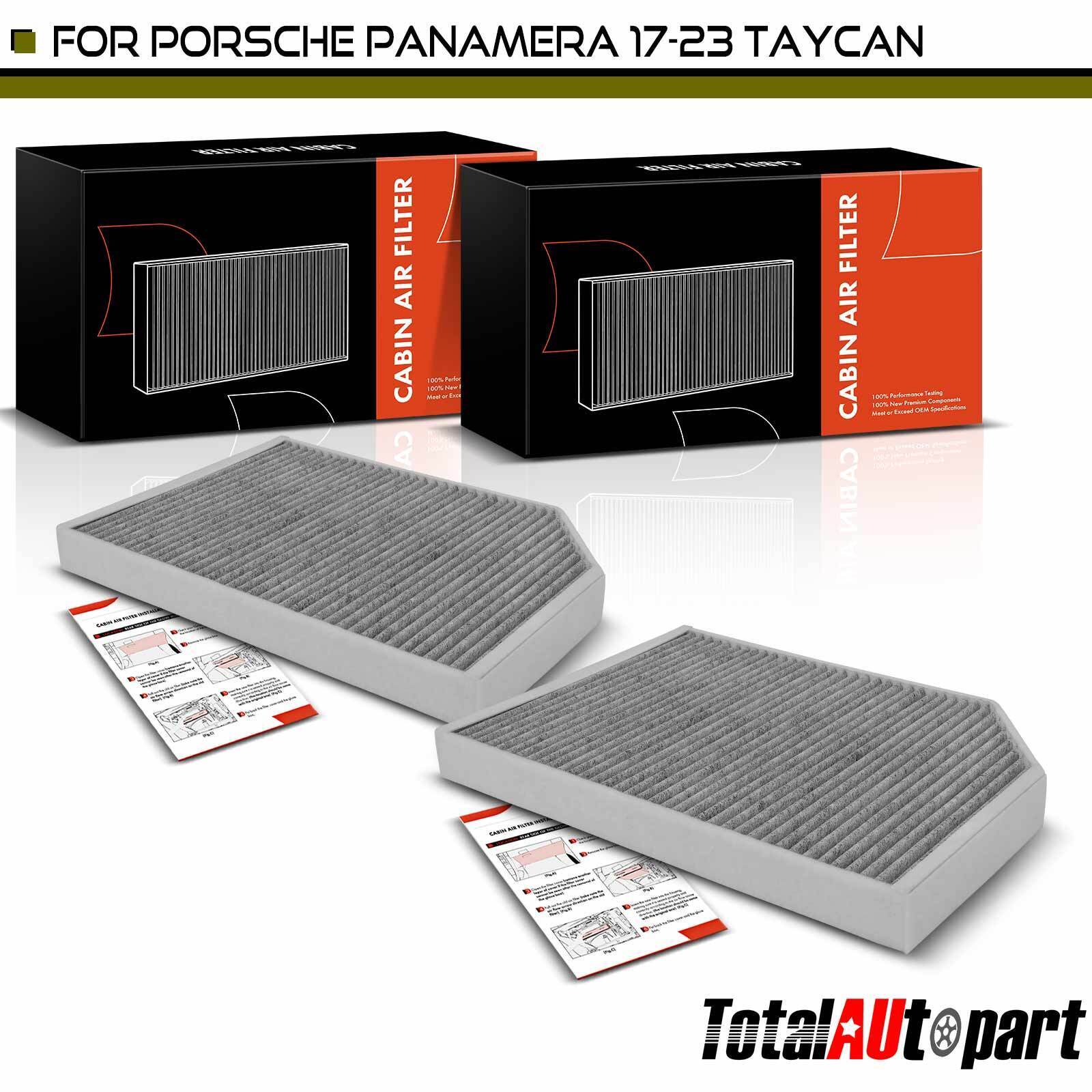 2Pcs Activated Carbon Cabin Air Filter for Porsche Panamera 17-23 Taycan Front