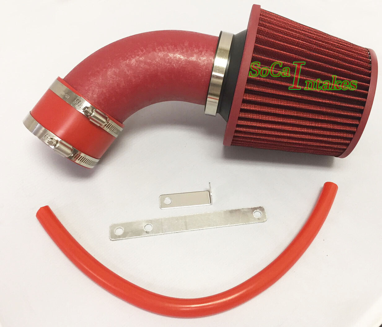 ALL RED COATED Air Intake Kit For 1990-1993 Oldsmoible Cutlass Supreme 3.1 V6