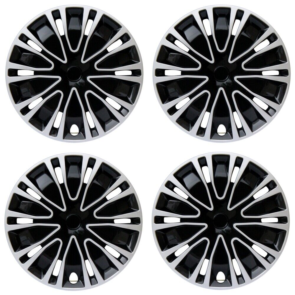 SET OF 4 Hubcaps for Nissan Cube Silver Black Wheel Covers 15