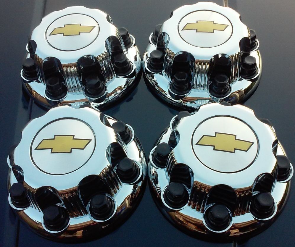 4Pack wheel Center Caps For Chevy Express Van 2500 3500 Silverado CHROME 8 lugs