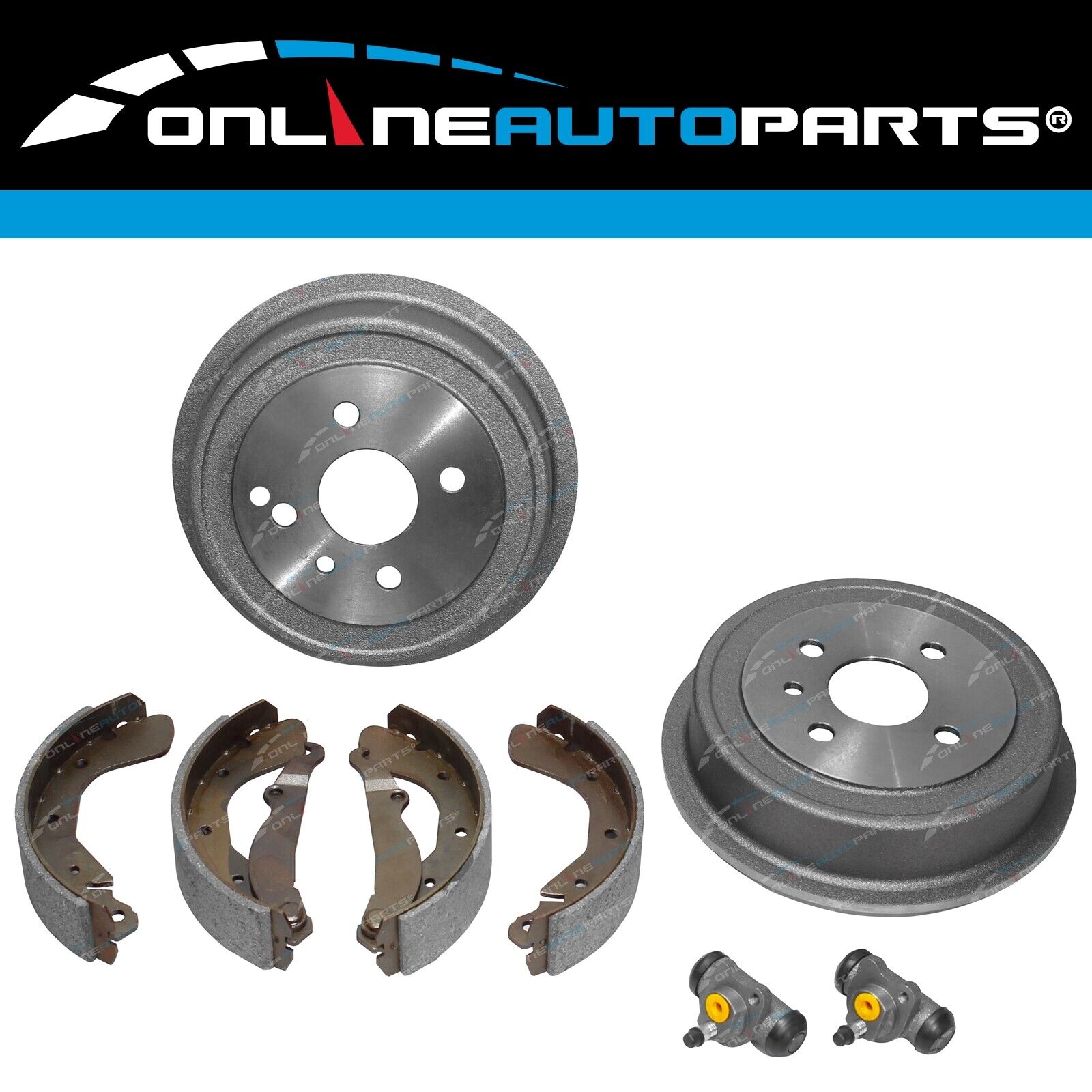 Rear Drum Brakes, Shoes & Wheel Cylinders Kit for Daewoo Cielo 1.5I 1995~1997