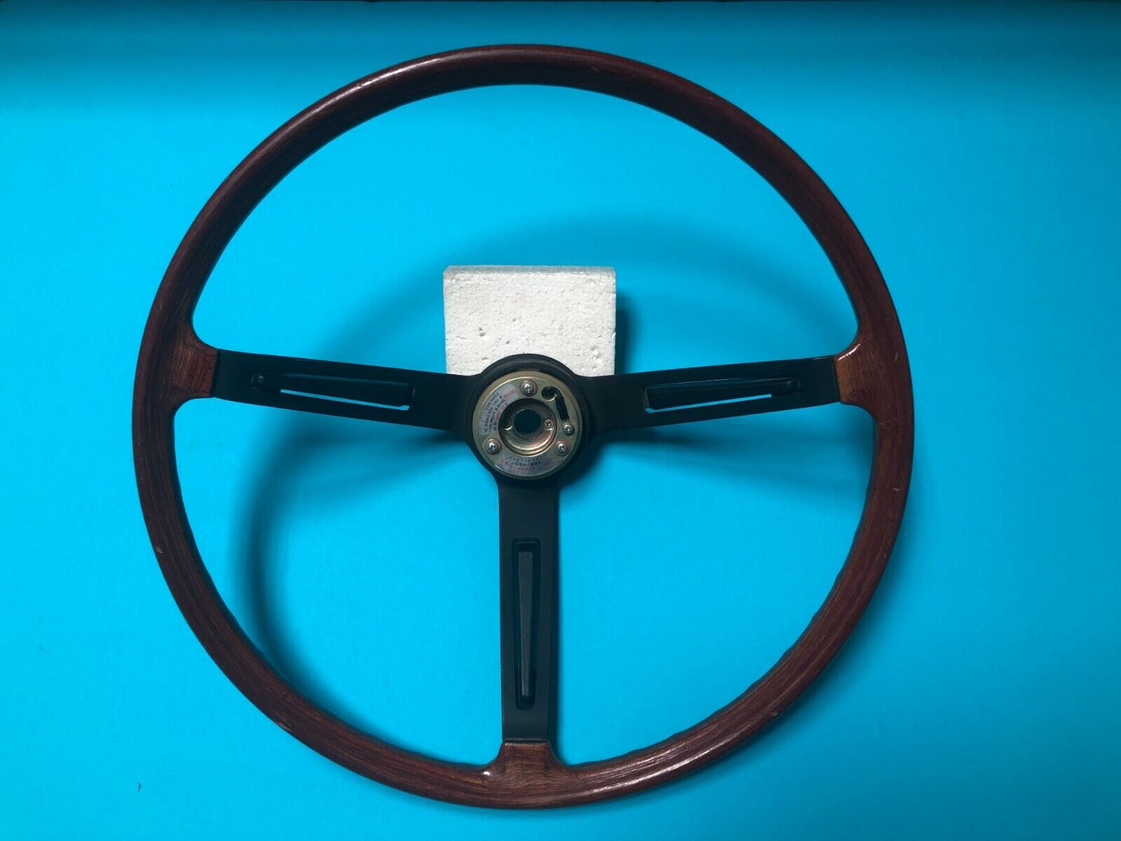 Toyota Corona? Crown? 1970's Wood 3 Spoke Wood Steering Wheel Genuine NOS