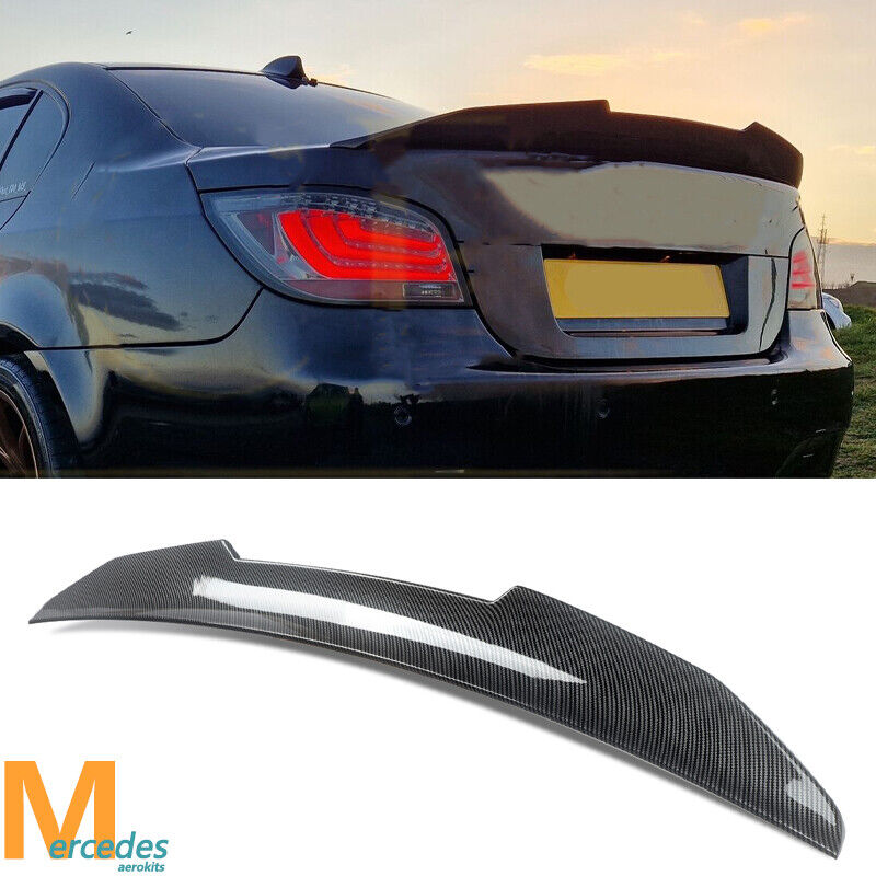 FIT 04-10 BMW E60 525i 535i 550i M5 PSM STYLE CARBON STYLE TRUNK SPOILER WING