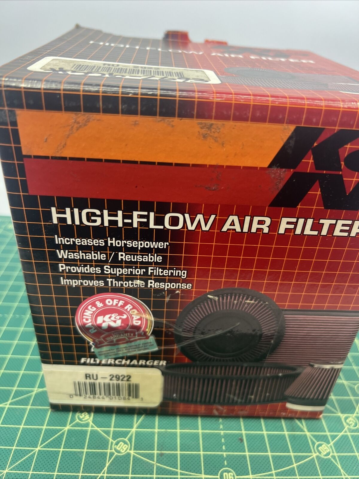K&N RU-2922 Clamp-On Dual Flange Cotton Air Filter FZR750R/GSX750F/GSF1200. ST22
