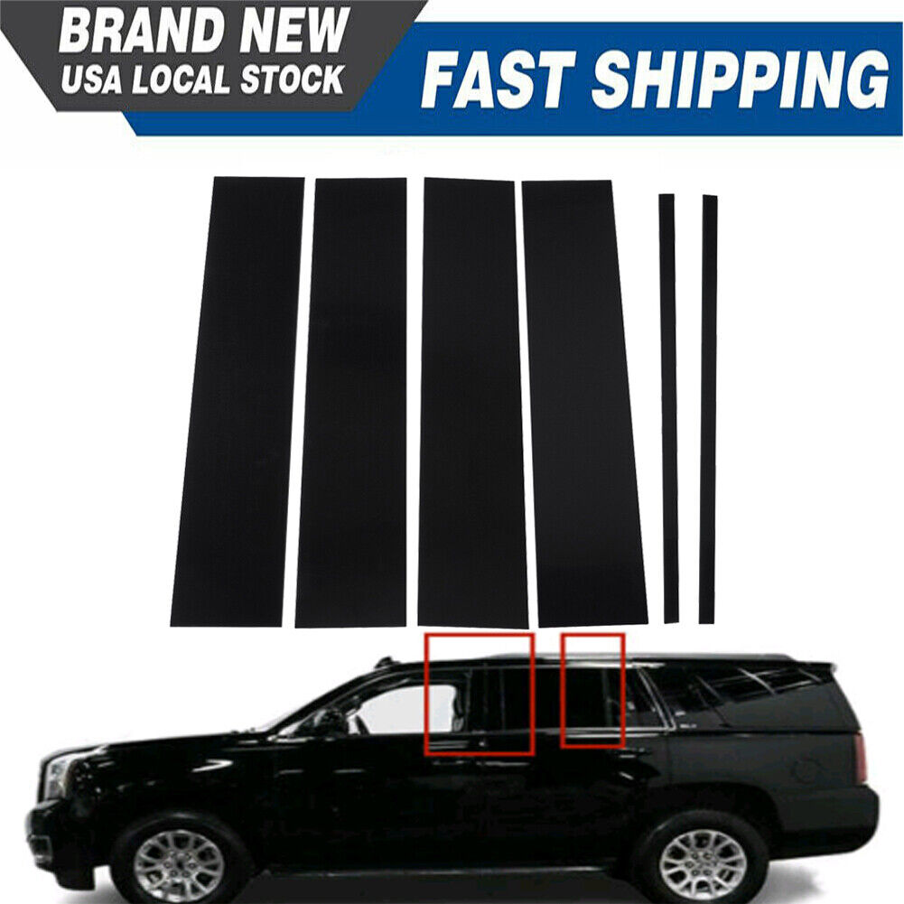 Decal Covers 6pc Set Pillar Posts Trim Fit For GMC Yukon CHEVY Tahoe 2015-2019