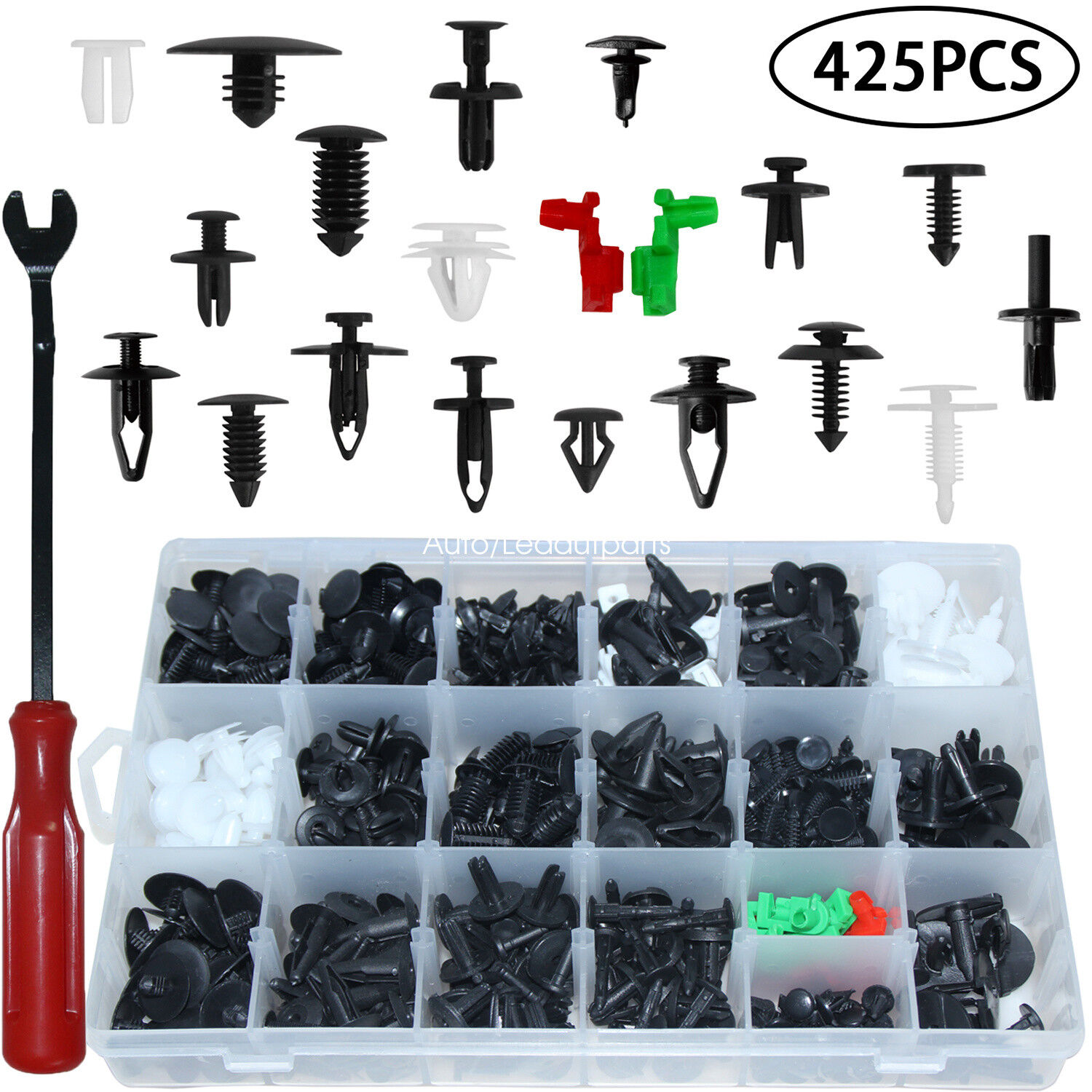 425 PCS Car Body Retainer Assortment Clips Plastic Fasteners Removal Tool For GM