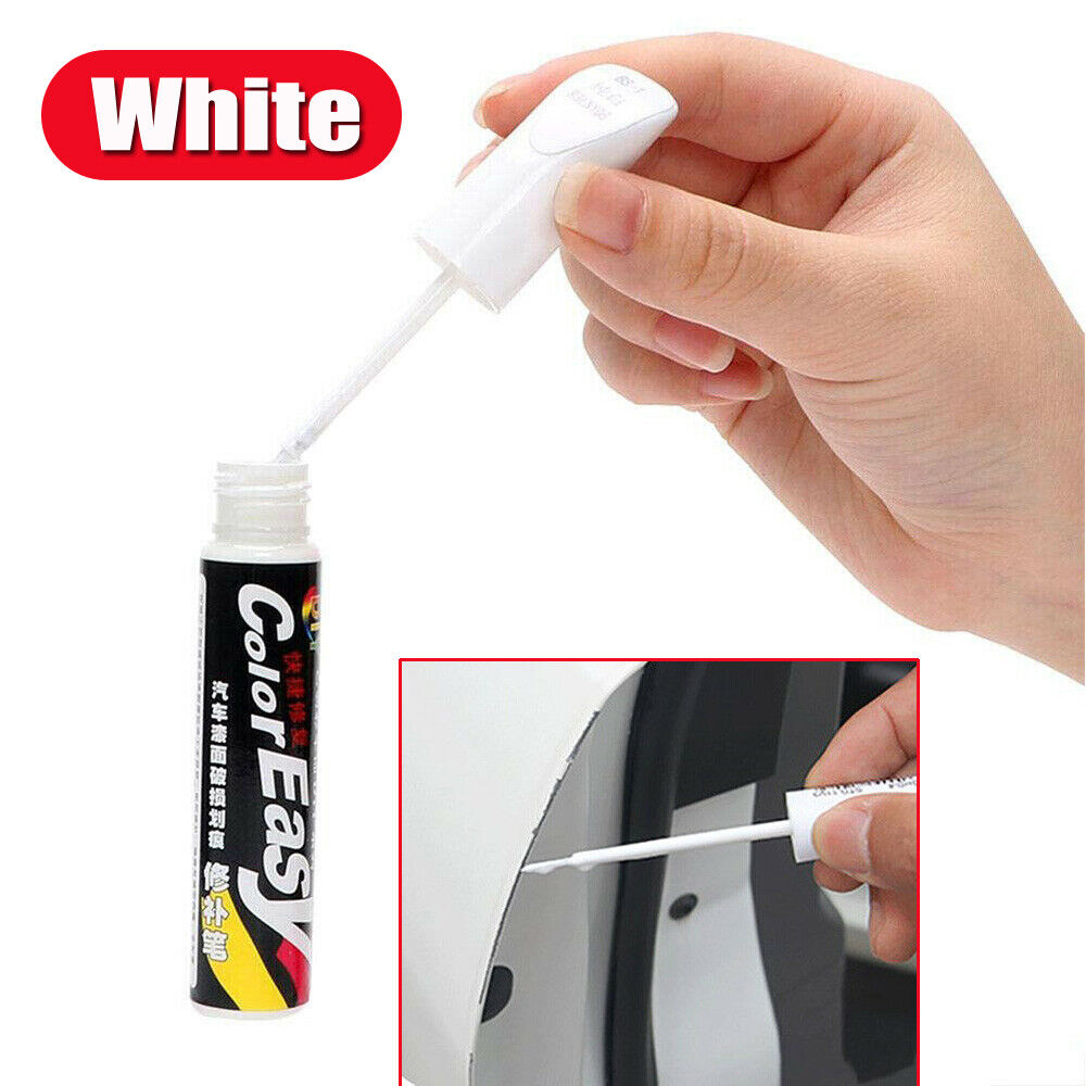 White Car Paint Repair Pen  Scratch Remover Touch Up Coat Applicator Fix Tool