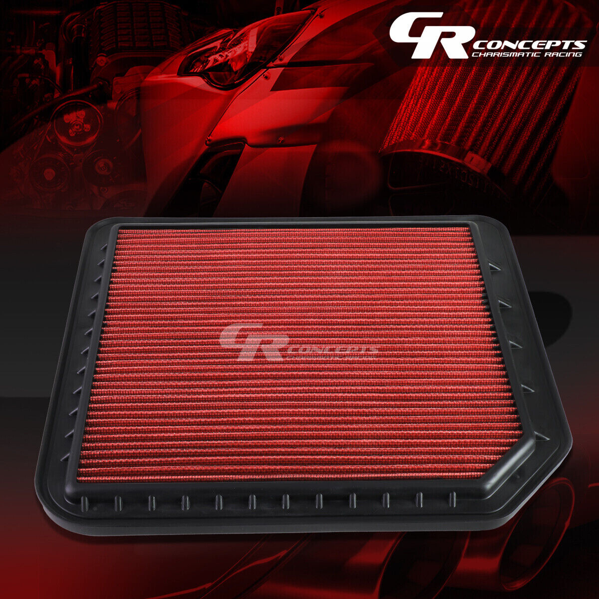 RED WASHABLE HIGH FLOW AIR FILTER FOR 11-16 INFINITI QX56/80 17 NISSAN ARMADA