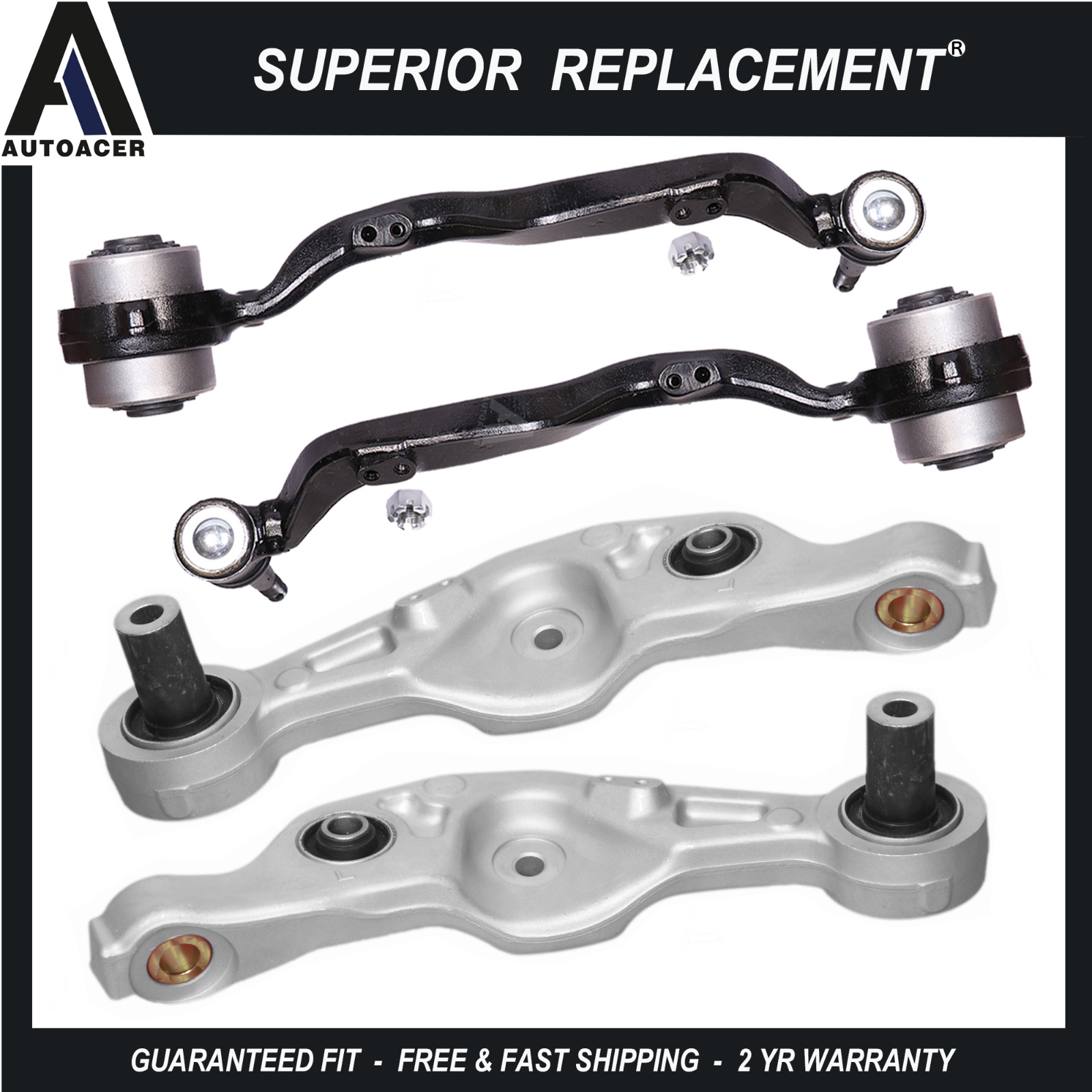 Front Lower Control Arms Left + Right Kit 4 pcs for Lexus LS460 LS600h 07-17 RWD
