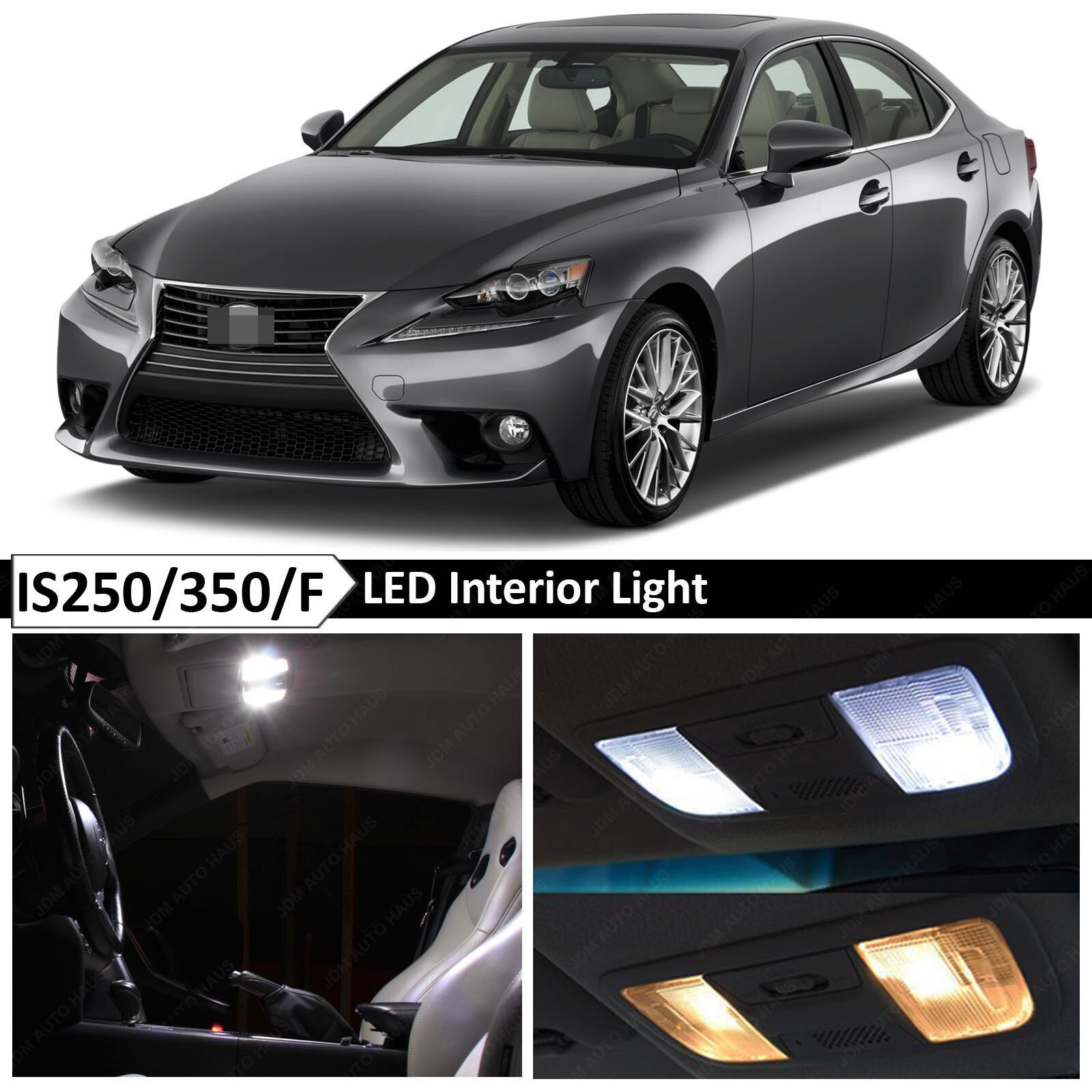 17x White Interior LED Light Package for 2014-2015 Lexus IS250 IS350 IS F