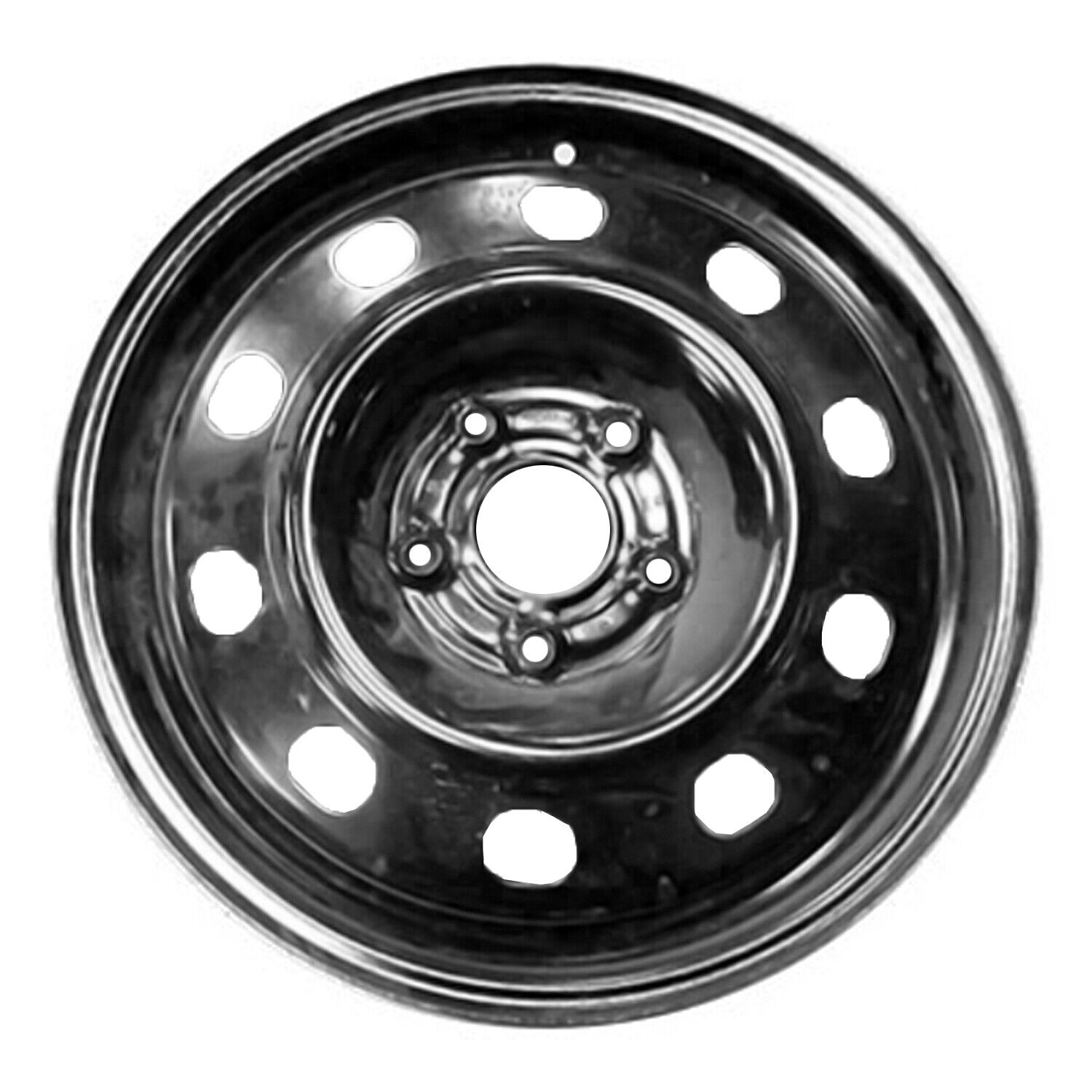 02485 New Replacement 17x6.5 Black Steel Wheel Fits 2014-2020 Dodge Caravan