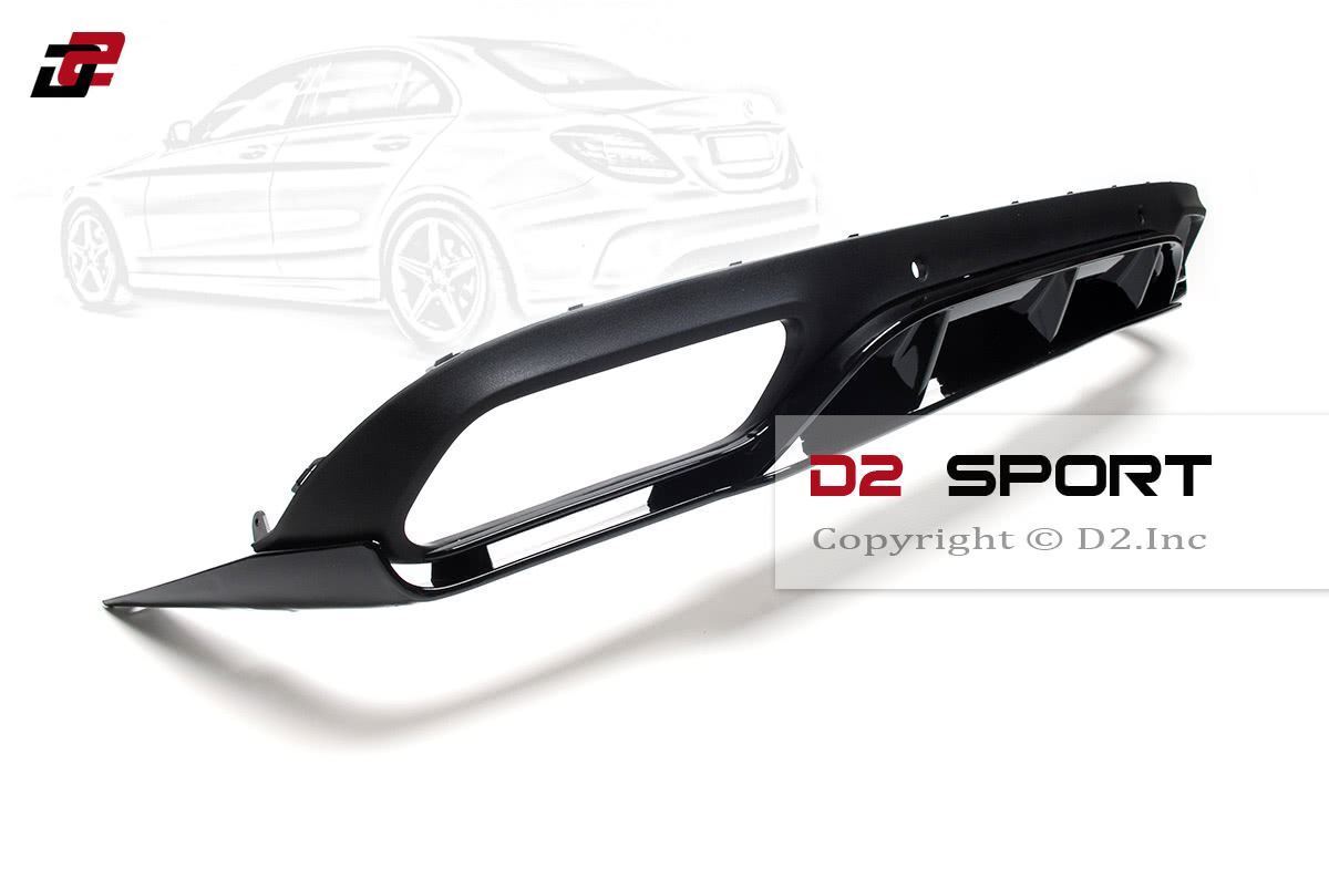 C63 AMG Style Rear Diffuser Black PP fits Mercedes C205 A205 AMG Package C43 C63