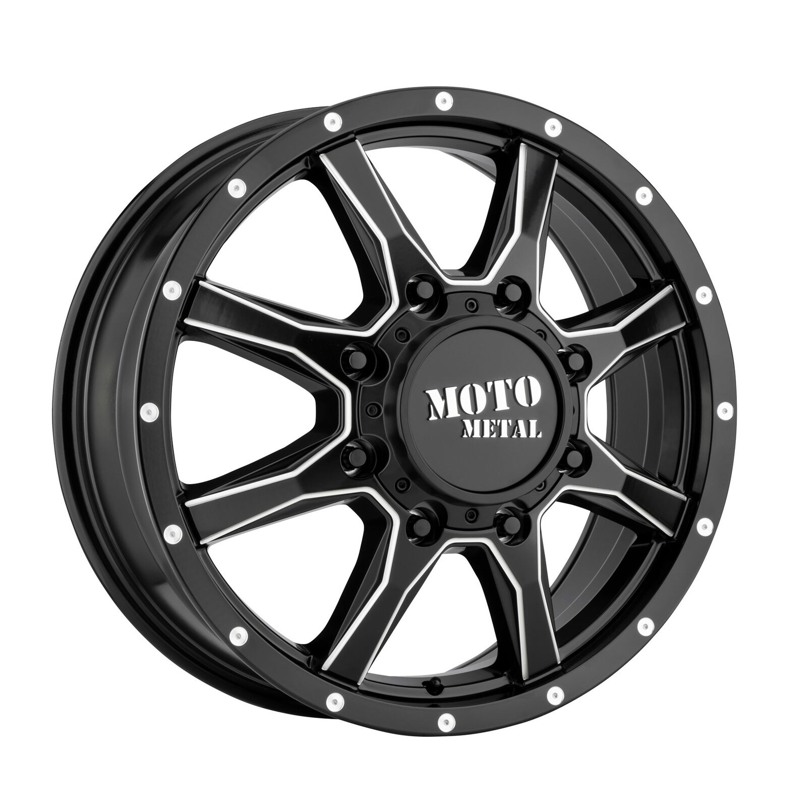 Moto Metal MO995 20x8.25 8x210 Satin Black Milled - Front Wheel 20\