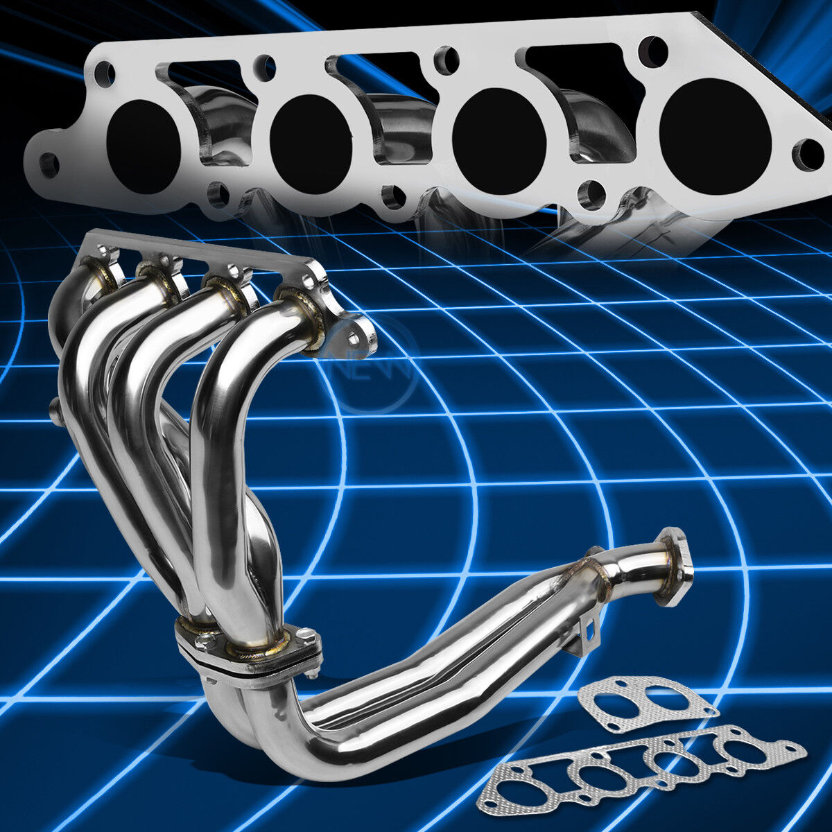 For 87-02 Ford Escort ZX2 S/R 2.0 l4 Stainless Long Tube Header Manifold Exhaust