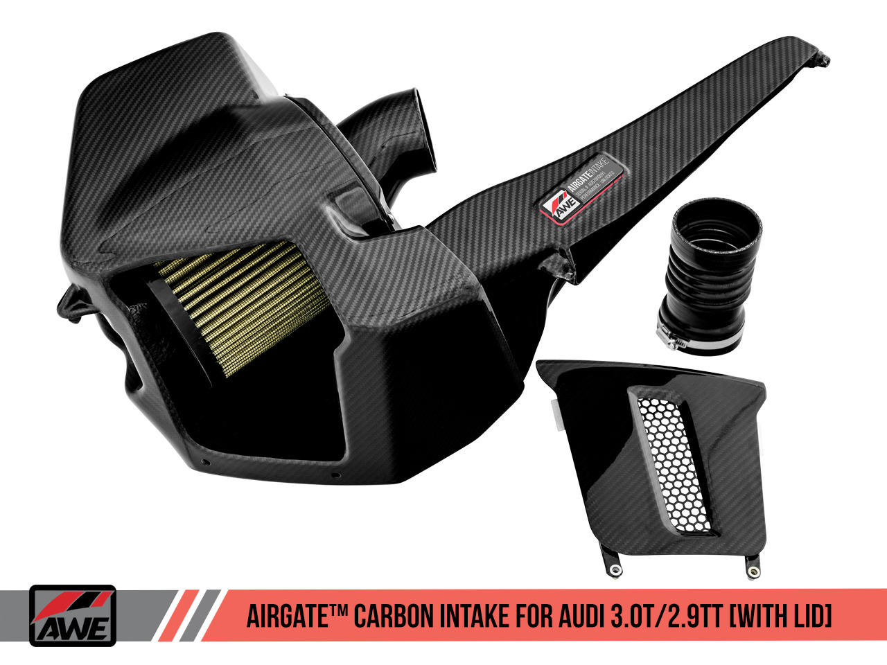 AWE AirGate Carbon Fiber Intake With Lid for 18-21 Audi RS 5 / S4 / S5