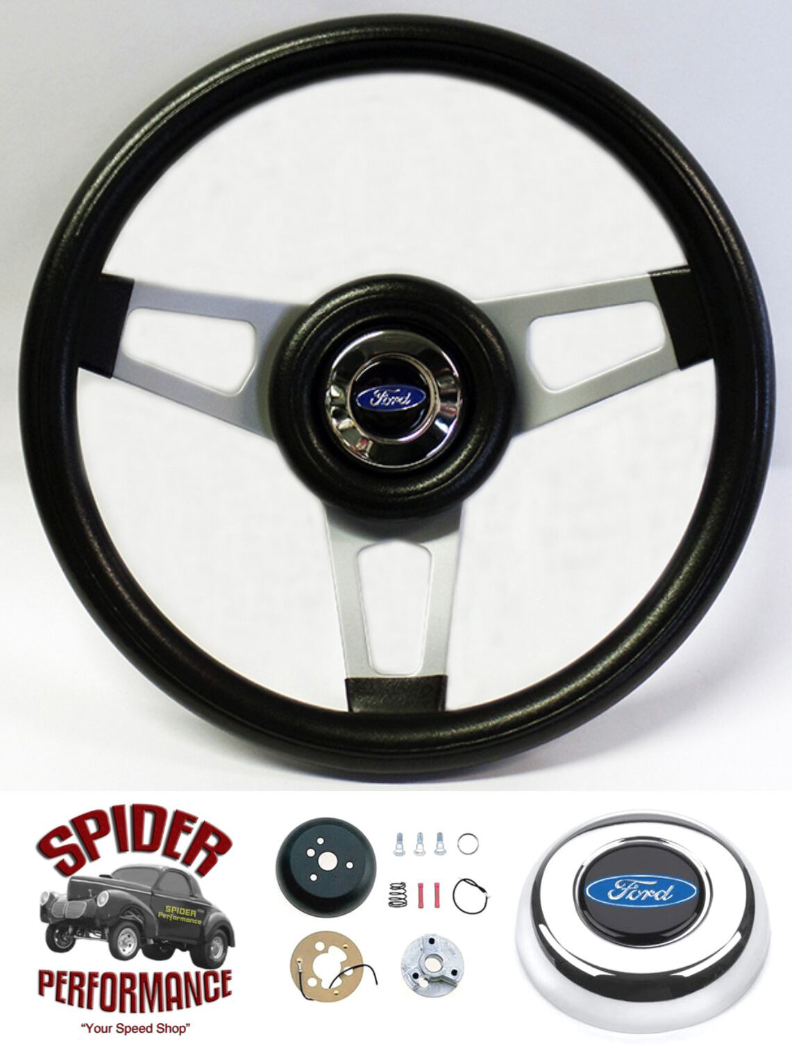 1968-1969 Torino steering wheel BLUE OVAL 13 3/4
