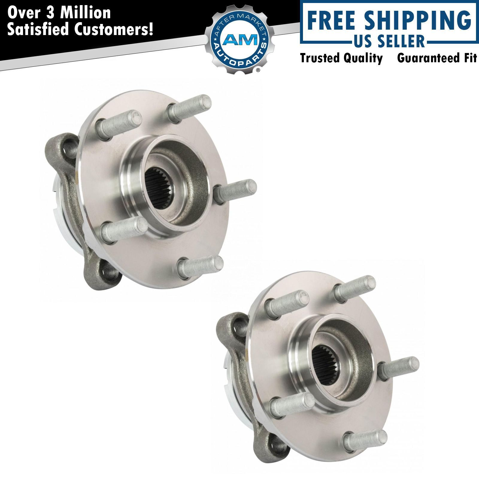 Front Wheel Bearing & Hub Assembly Pair Set LH & RH Sides for Nissan GT-R New