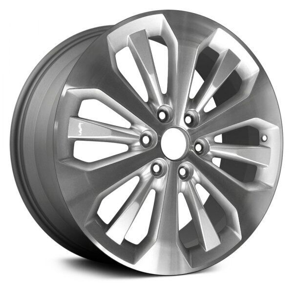 Wheel For 17-18 Ford F-150 20x8.5 Alloy 6 Double-Spoke Machined Charcoal 6-135mm