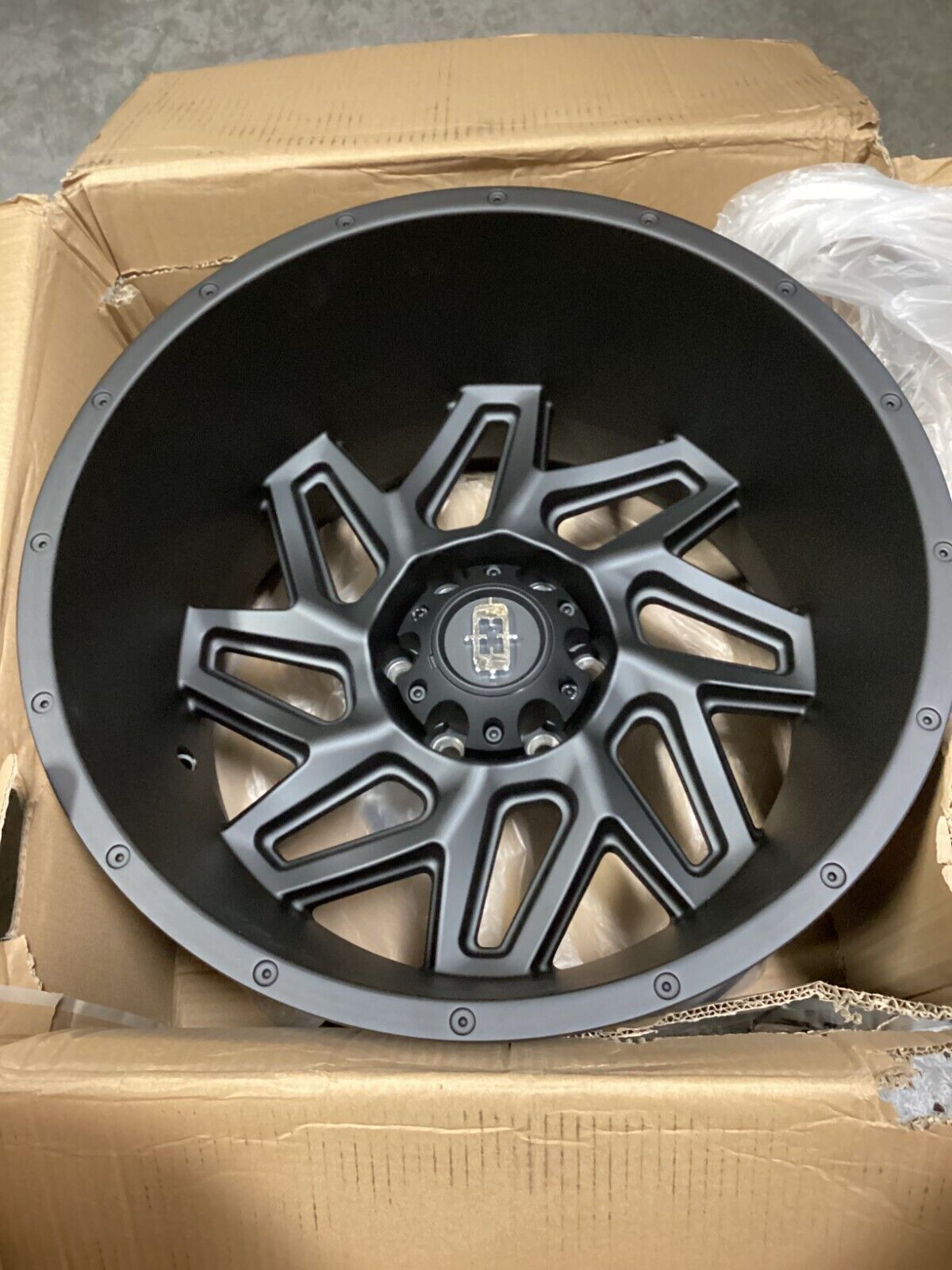 (QTY 1) Vision Spyder Wheel 20x12 6x139.7 -57mm Gloss Black w/ Milled Windows