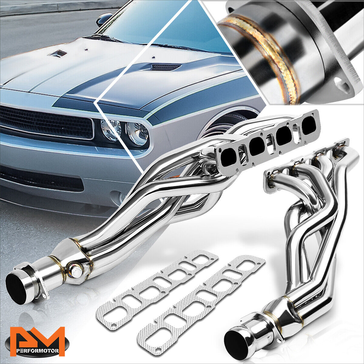 For 08-10 Dodge Challenger/Charger/Magnum SRT8 Stainless Steel Exhaust Header