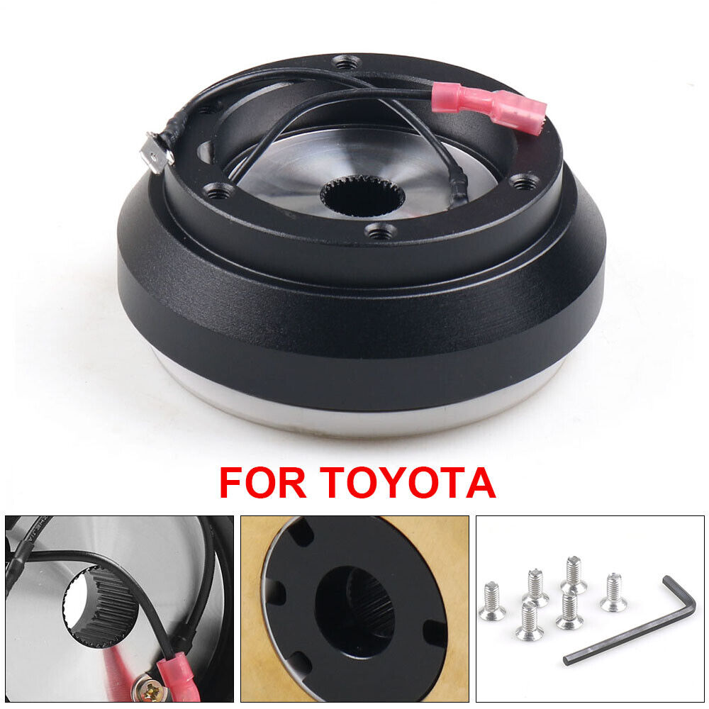 Black 6 Hole Steering Wheel Hub Adapter Boss Kit for Toyota Camry Corolla Celica
