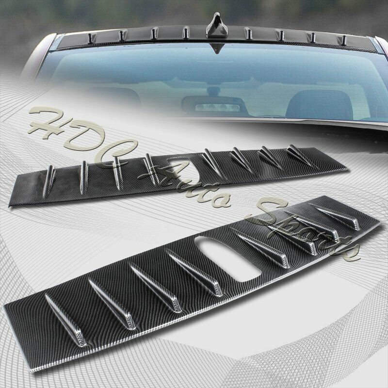 For 2015-2018 Subaru WRX Carbon Style Shark Fin Rear Roof Vortex Spoiler Wing