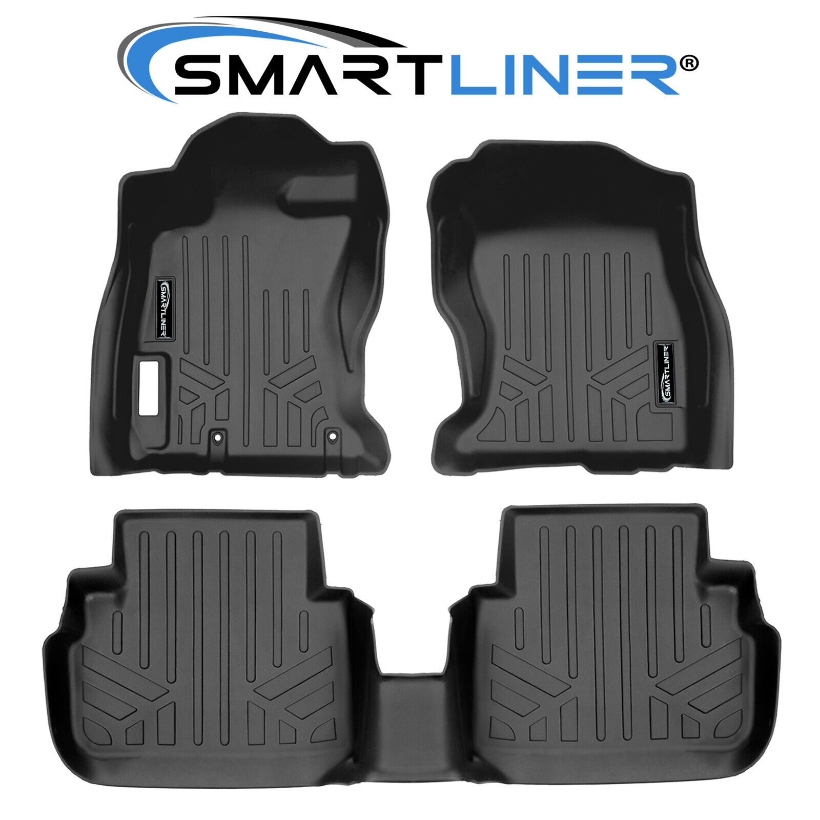 SMARTLINER 2 Row Floor Mat Liners For 2018-2023 Subaru Impreza/ Subaru Crosstek