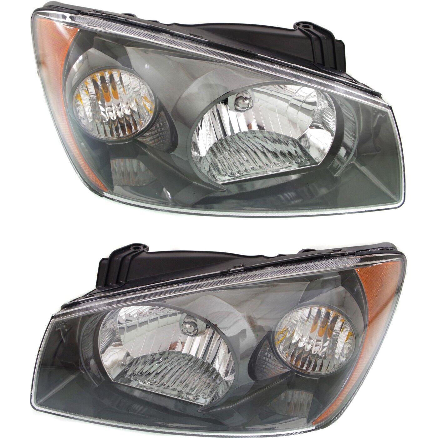 Headlight Set For 2004 2005 2006 Kia Spectra Left and Right With Bulb 2Pc