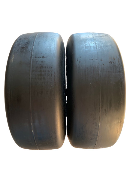 Two 13x5.00-6 Flat-Free Commercial Lawn Mower Tires with Rim 500 LBS ID 1/2