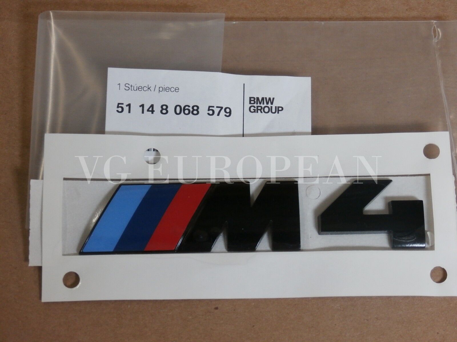 BMW M4 Black Competition Genuine Rear Trunk Emblem \