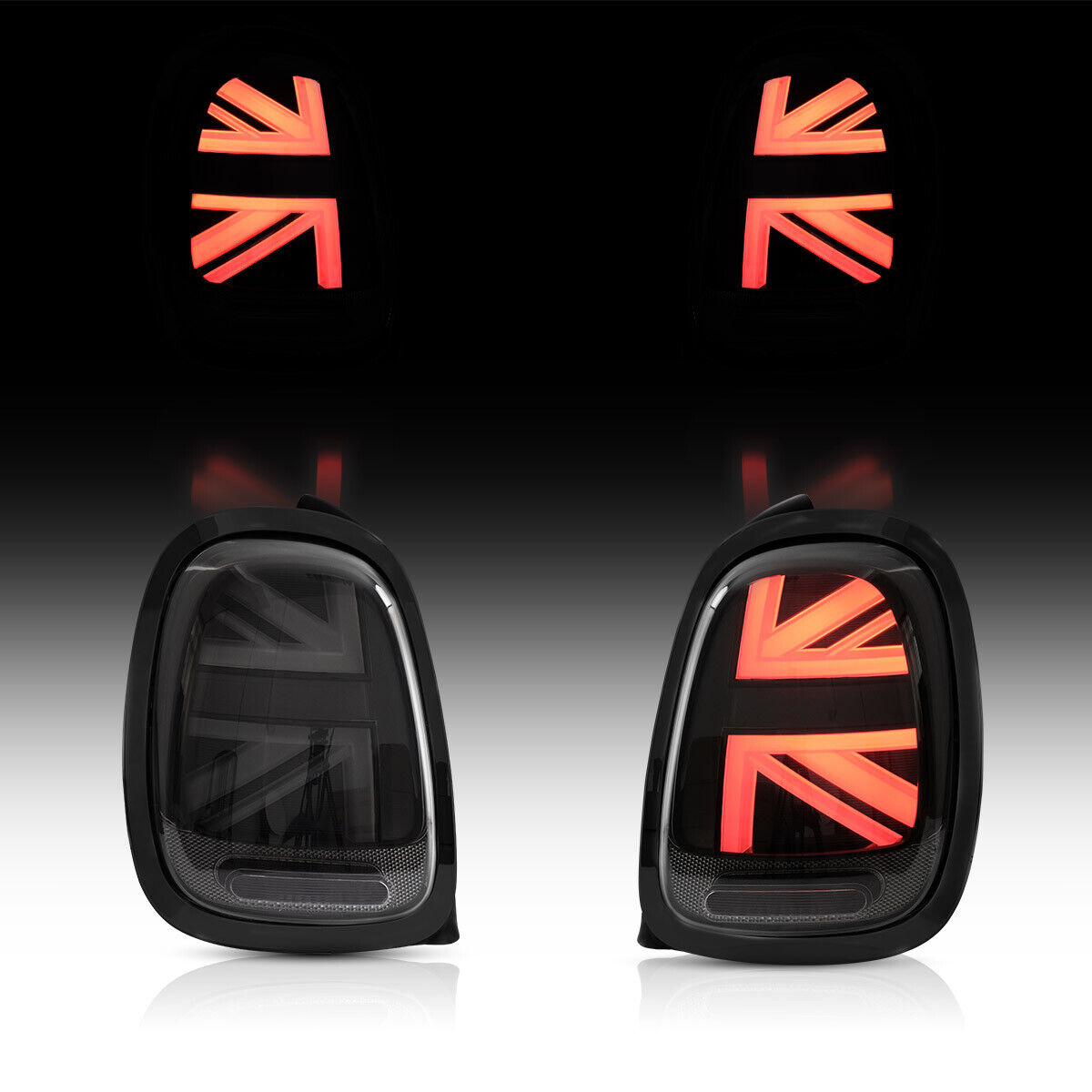2X Smoked Full LED Tail Lights For Mini Cooper F55 F56 F57 2014-2022 Rear Lamps