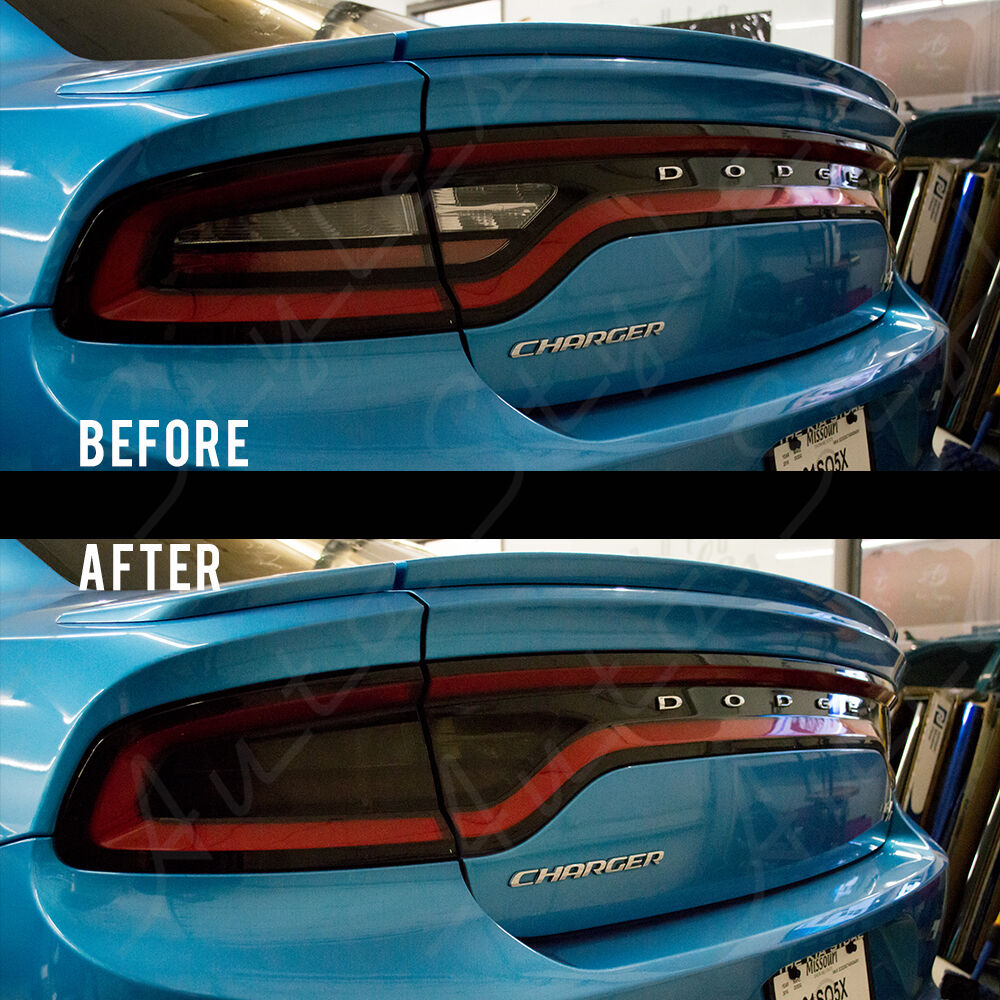 2015-2019 for DODGE CHARGER Smoked TailLight Tint SRT Rear Overlay Pre-Cut Vinyl