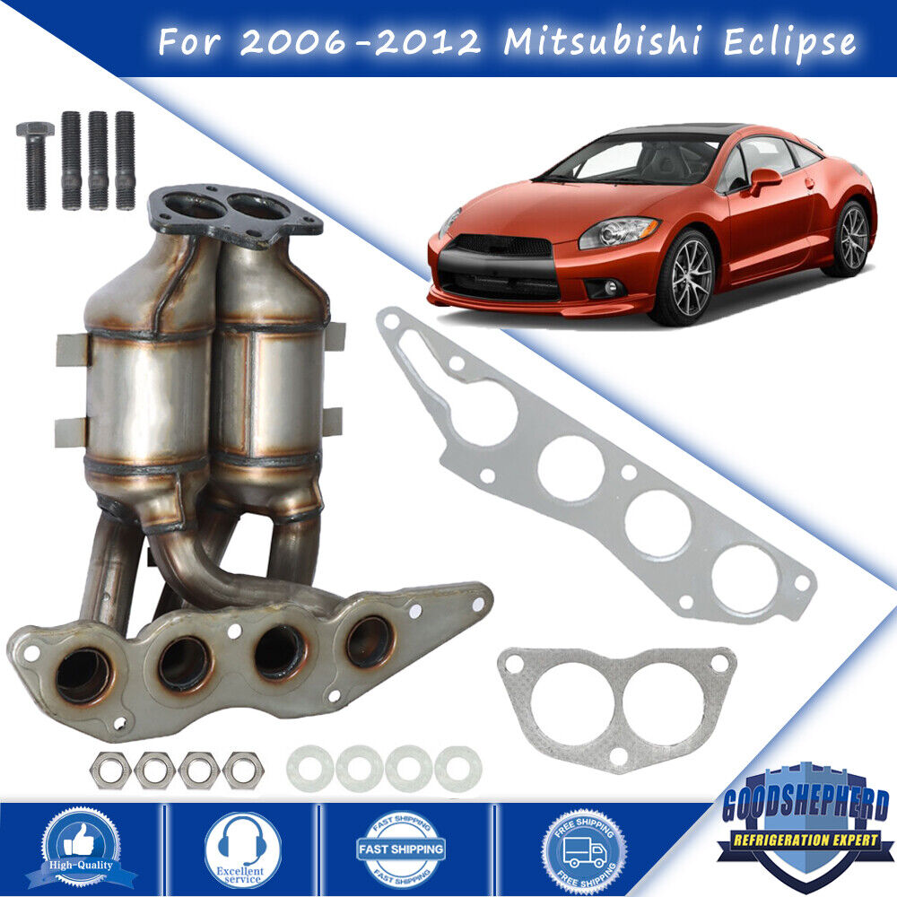 For 06-12 Mitsubishi Eclipse 2.4L Exhaust Header Manifold Catalytic Converter