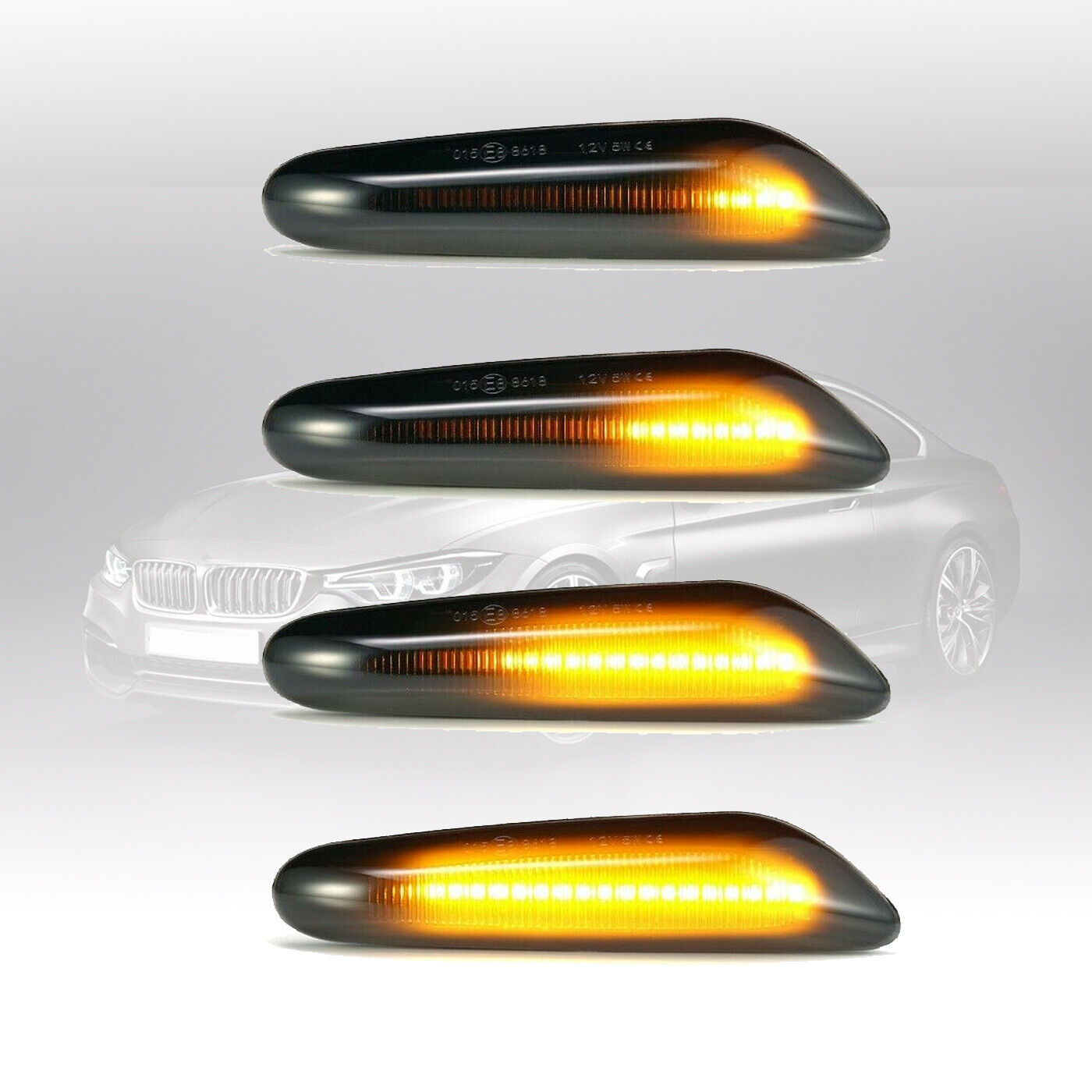 Dynamic Smoke LED Side Marker Turn Signal Lights For BMW E90 E91 E92 E93 E46 E60