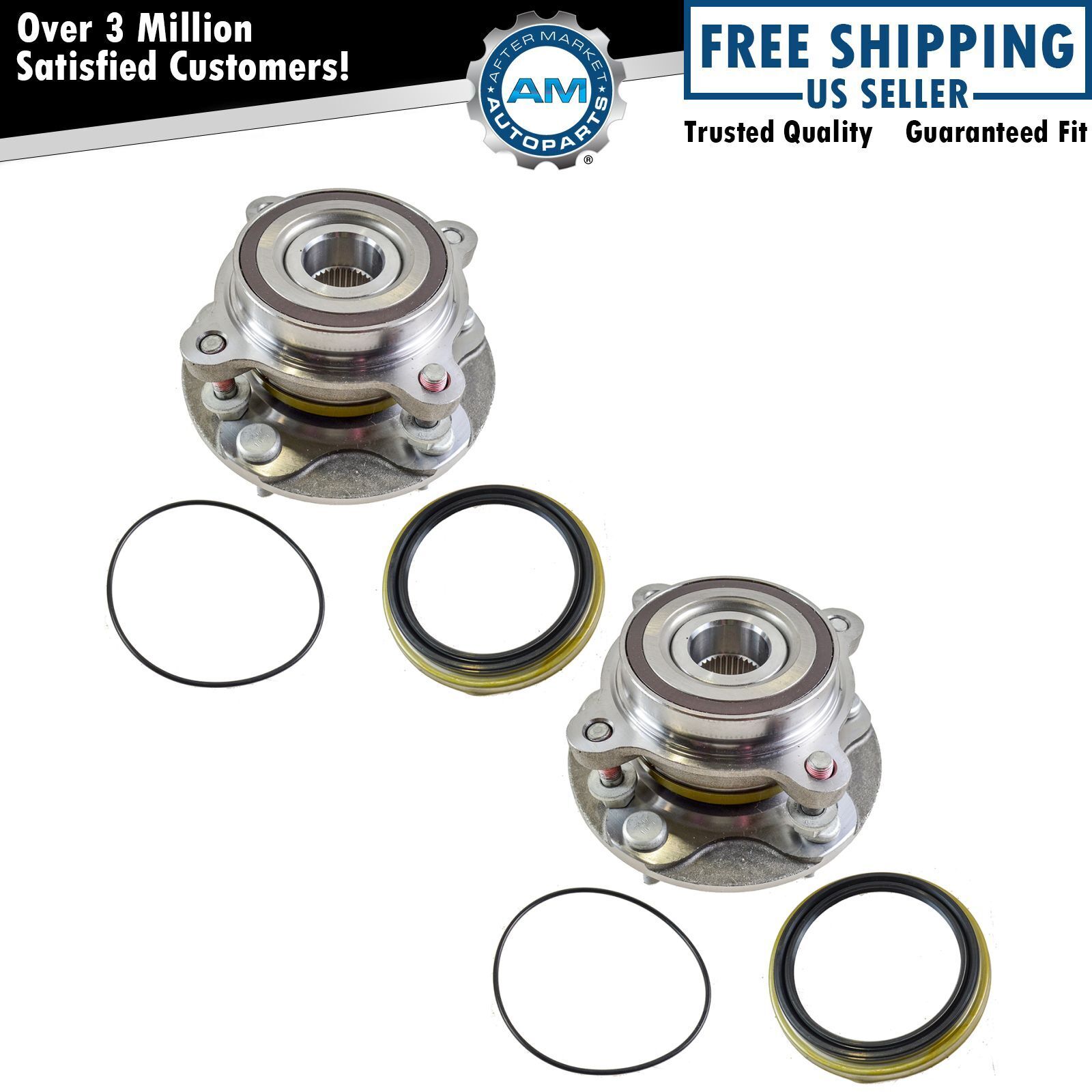Front Wheel Bearing & Hub Assembly Pair for Toyota Pickup Truck SUV