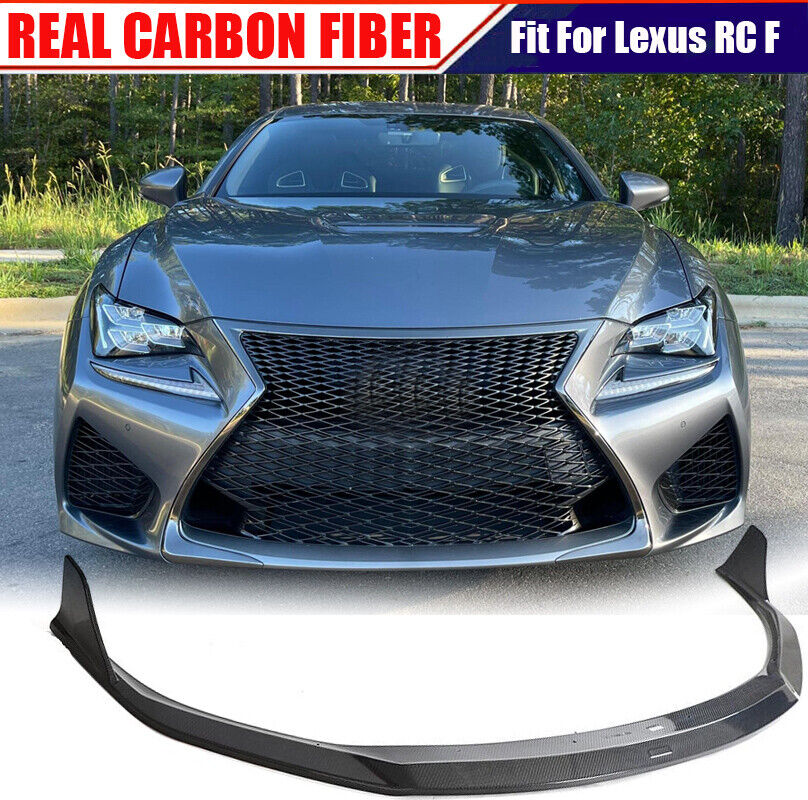 Fit For Lexus RC F Coupe 2015-2018 REAL CARBON Front Bumper Lip Spoiler BODYKIT